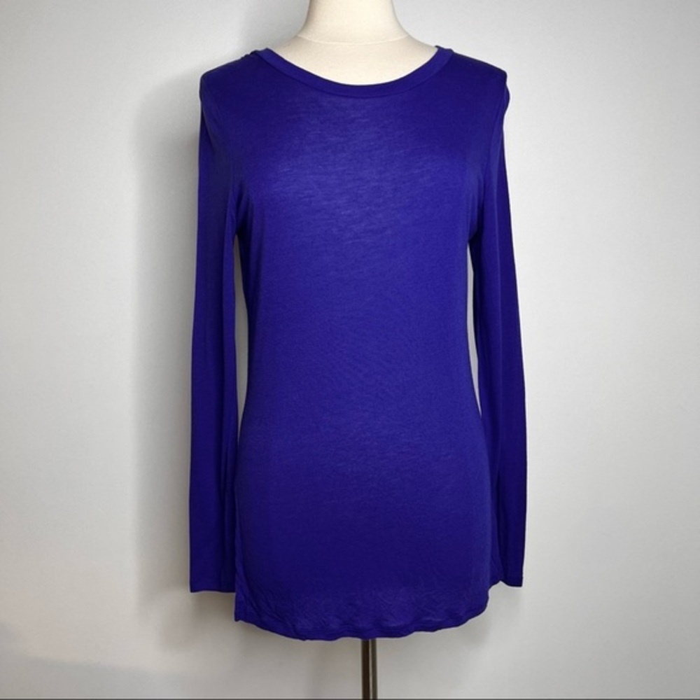 Boden women’s cosy with a dash of cashmere purple long sleeve T-shirt size 10